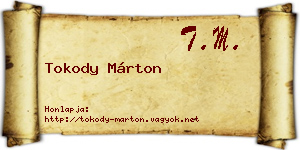 Tokody Márton névjegykártya
